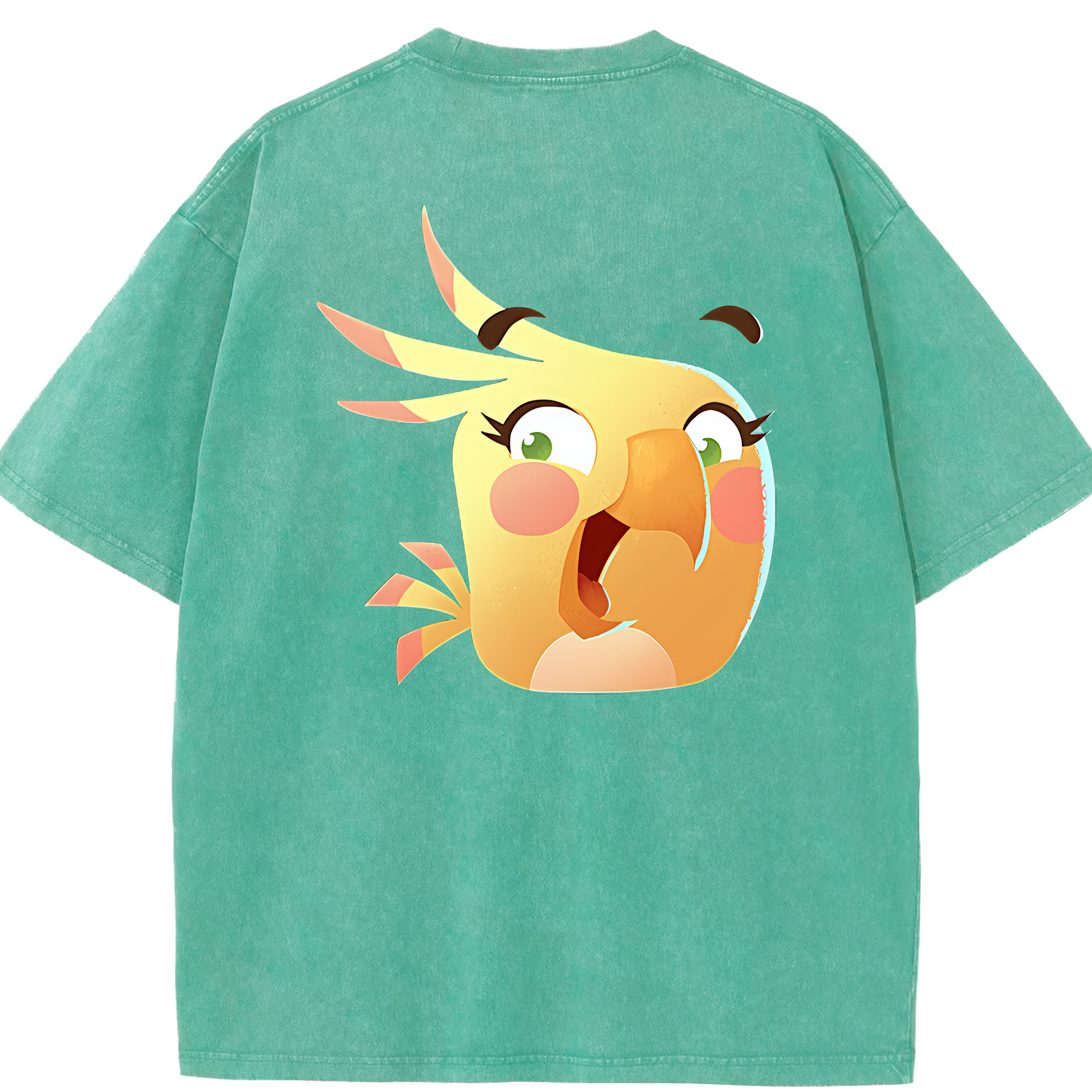 （画像用） Angry Birds アングリーバード 綿100% ヴィンテージ風 半袖Tシャツ（背面プリント）